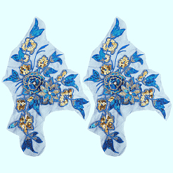 Polyester Embroidery Lace Sewing Ornaments&nbsp;DIY-WH20031-079D