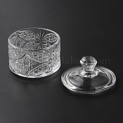 ガラスのキャンディー瓶  透明  67.5x73mm&nbsp;AJEW-WH20120-54C