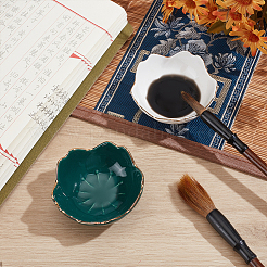 2色の磁器ブラシホルダー2個  中国製のブラシレスト ブラシスタンド  花  ミックスカラー  70.5~71.5x31mm  内径：66.5mm  1pc /カラー&nbsp;OFST-PH0001-06A