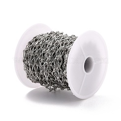 変色しにくい304ステンレススチールラダーチェーン  溶接されていない  スプールで  ステンレス鋼色  10.5x4.5x2mm&nbsp;CHS-C001-01P