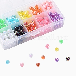 300Pcs 10 Colors Plastic Beads&nbsp;OACR-CJ0001-13