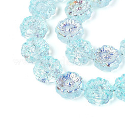 Electroplate Transparent Glass Beads Strands&nbsp;EGLA-N055-01