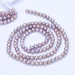 Natural Cultured Freshwater Pearl Beads Strands&nbsp;PEAR-R063-07B