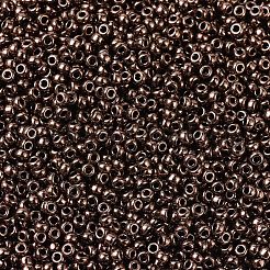 MIYUKIラウンドロカイユビーズ  日本製シードビーズ  11/0  (rr461) メタリックチョコレート  2x1.3mm  穴：0.8mm  約1100PCS /ボトル  10 G /ボトル&nbsp;SEED-JP0008-RR0461