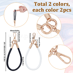 PUレザー携帯ストラップ 4色 2個  合金クラスプ付  ミックスカラー  385x8mm  2個/カラー&nbsp;DIY-SC0028-53