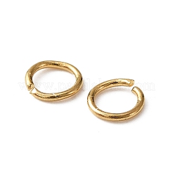 304ステンレススチールオープン丸カン  ラウンド  18KGP本金メッキ  5x0.7mm  21ゲージ  内径：3.6mm&nbsp;STAS-WH0044-02C-G