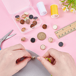 20Pcs 4 Colors 1-Hole Zinc Alloy Resin Buttons&nbsp;BUTT-AR0001-28