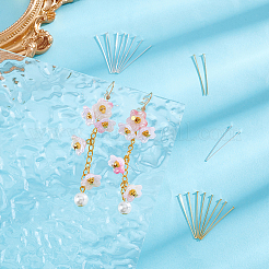 100Pcs 2 Colors Brass Flat Head Pins&nbsp;KK-UN0003-99
