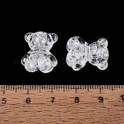 クリアクラックアクリルビーズ  クマ  透明  17.5x15x10.5mm  穴：2.5mm  約379個/500g&nbsp;OACR-G033-05D-01