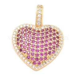 Eco-Friendly Brass Micro Pave Cubic Zirconia Pendants&nbsp;KK-K268-41G