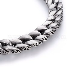 304 Stainless Steel Curb Chains Bracelets&nbsp;BJEW-E346-02AS