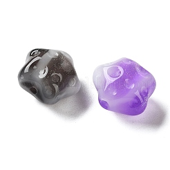 透明樹脂ビーズ  金箔  ツートン  スター  19x20.5x14.5mm  穴：2.5mm&nbsp;RESI-B031-03C
