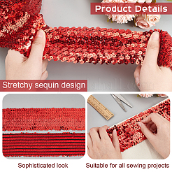 8-Row Plastic Paillette Elastic Beads&nbsp;OCOR-WH0088-09