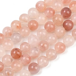 Natural Peach Blossom Pink Persian Jade Beads Strands&nbsp;G-NH0071-A01-8mm