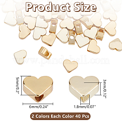 80Pcs 2 Styles Brass Beads&nbsp;KK-AR0004-54A