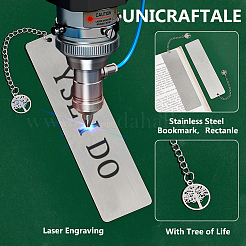 4Pcs 2 Style 201 Stainless Steel Bookmark&nbsp;AJEW-AB00201