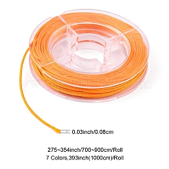 7 Rolls 7 Colors Nylon Braided Cord&nbsp;NWIR-YW0001-02