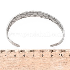 316 Surgical Stainless Steel Cuff Bangles&nbsp;BJEW-C142-04P