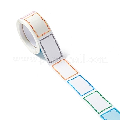 粘着ラベル画像ステッカー  長方形の紙の手書きの名前タグステッカー  長方形の模様  2.7x5.7cm&nbsp;DIY-M035-01F