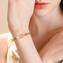DIYジュエリー作りパーツキット  樹脂ビーズ入り  ガラスシードビーズ  ミックスカラー  8mm  穴：1.6~2mm  30pc&nbsp;DIY-YW0010-70
