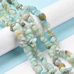 ナチュラルフラワーアマゾナイトチップビーズ連売り  グレードA  5~8x5~8mm  穴：1mm  約31.5インチ&nbsp;X-G-M205-12B