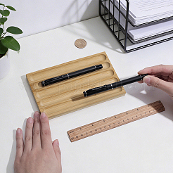 Multi-Slot Bamboo Signature Pen Holder&nbsp;OFST-WH0004-165