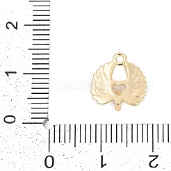 Brass Micro Pave Cubic Zirconia Charms&nbsp;ZIRC-P122-01B-G01