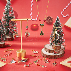 Christmas Theme Alloy Enamel Pendant Decorations&nbsp;HJEW-GO00040