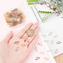 150Pcs 5 Colors Alloy Hollow Connector Charms&nbsp;HEAR-GA0001-01