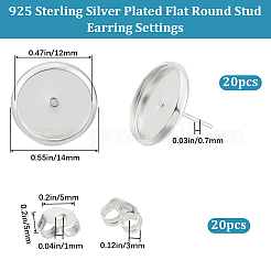 20Pcs Brass Stud Earring Settings&nbsp;KK-BBC0010-56B