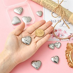 8pcs 8 Styles 304 Stainless Steel Locket Pendants&nbsp;STAS-CJ0002-98