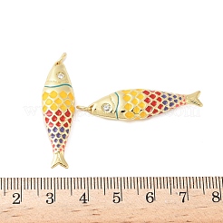 Brass Enamel Pendants&nbsp;KK-B148-14G-02