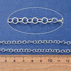 304ステンレススチールローロチェーン  ハンダ付け  スプールで  銀  4x0.5mm&nbsp;SA-CBA4160-12S