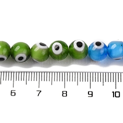 Chakra Theme Handmade Evil Eye Lampwork Beads Strands&nbsp;LAMP-G164-06B