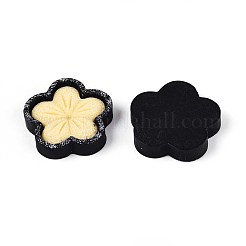 桜色の不透明樹脂カボション  ミックスカラー  26~27x26~27x5.5~6mm&nbsp;CRES-T025-29M