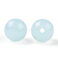 不透明なアクリルビーズ  ラウンド  ライトブルー  16mm  穴：3mm  210個/ 500g&nbsp;OACR-H038-09-04