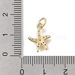 Brass Micro Pave Clear Cubic Zirconia Charms&nbsp;KK-D431-053C-G