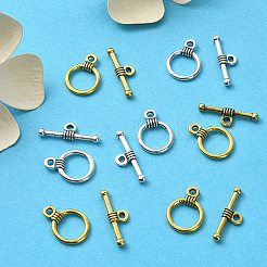 20Pcs 2 Colors Tibetan Style Alloy Toggle Clasps&nbsp;FIND-YW0004-23