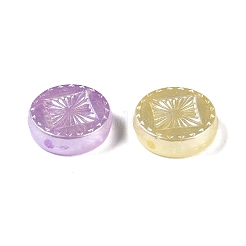 メッキアクリルビーズ  菱形付きのフラットラウンド  ミックスカラー  15x4.5mm  穴：1.8mm  625個/ 500g&nbsp;OACR-S135-08