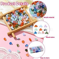 590Pcs 10 Colors Transparent Acrylic Beads&nbsp;OACR-YW0001-91