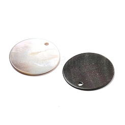 Natural White/Black Shell Carved Pendants&nbsp;SSHEL-D084-01C