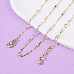 Brass Satellite Chain Necklaces&nbsp;MAK-L045-08G