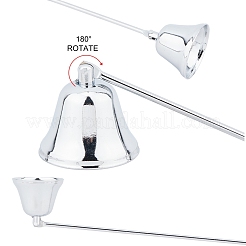 ステンレス鋼のキャンドル消火器  ステンレス鋼色  245x38mm  フード：38x36mm  インナーサイズ：35mm&nbsp;STAS-WH0015-86P