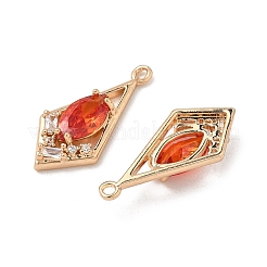 Brass Micro Pave Cubic Zirconia Pendants&nbsp;KK-S531-04G-A