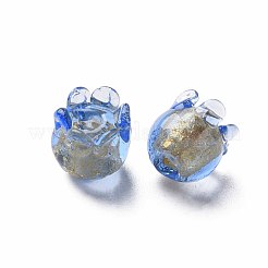 Handmade Gold Foil Lampwork Beads&nbsp;FOIL-T004-04C