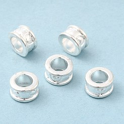 チベット風合金ヨーロピアンビーズ  大穴ビーズ  コラム  銀  鉛フリー＆カドミウムフリー  8x4.5mm  穴：4.5~5mm&nbsp;K0P5H021