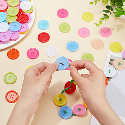 240pcs 12 Colors Plastic Button&nbsp;KY-CP0001-01