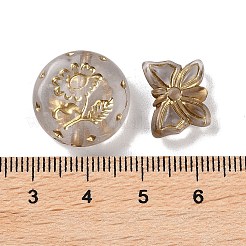 透明なアクリルビーズ  ライン入り  混合図形  グレー  7.5~22.5x7.5~21x5.5~13mm  穴：1.2~5.5mm  約485個/500g&nbsp;MACR-L005-05H