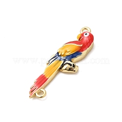 Brass Enamel Bird Connector Charms&nbsp;KK-H529-03G