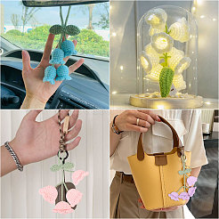4Pcs 4 Colors Cotton Yarn Pendant Decorations&nbsp;HJEW-FG0001-21